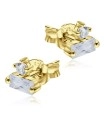 Perfect Designed With CZ Stone Silver Ear Stud STS-5506